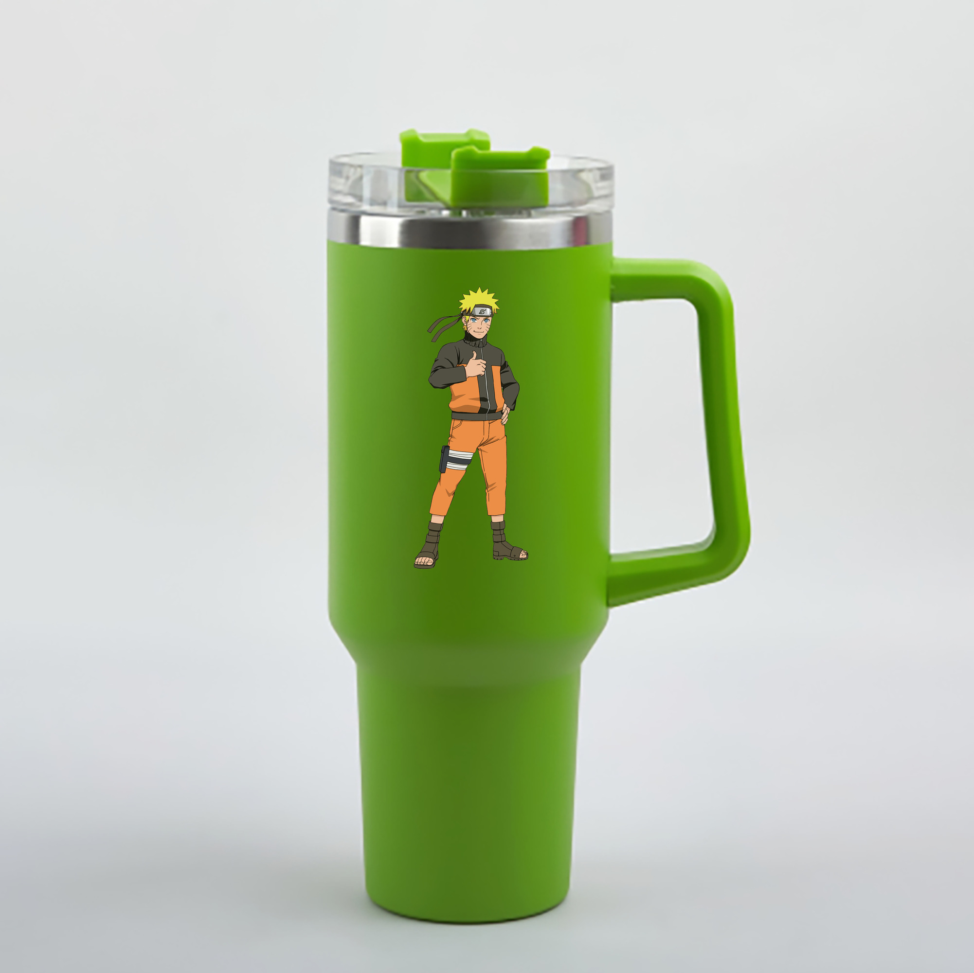（画像用） NARUTO -ナルト- うずまき ナルト Uzumaki Naruto 1200mL車用タンブラー - クリスタルステッカー（プラスチックストロー付き）